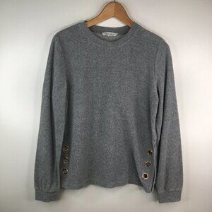Love Tree Long Sleeve Sweater Top Gray M